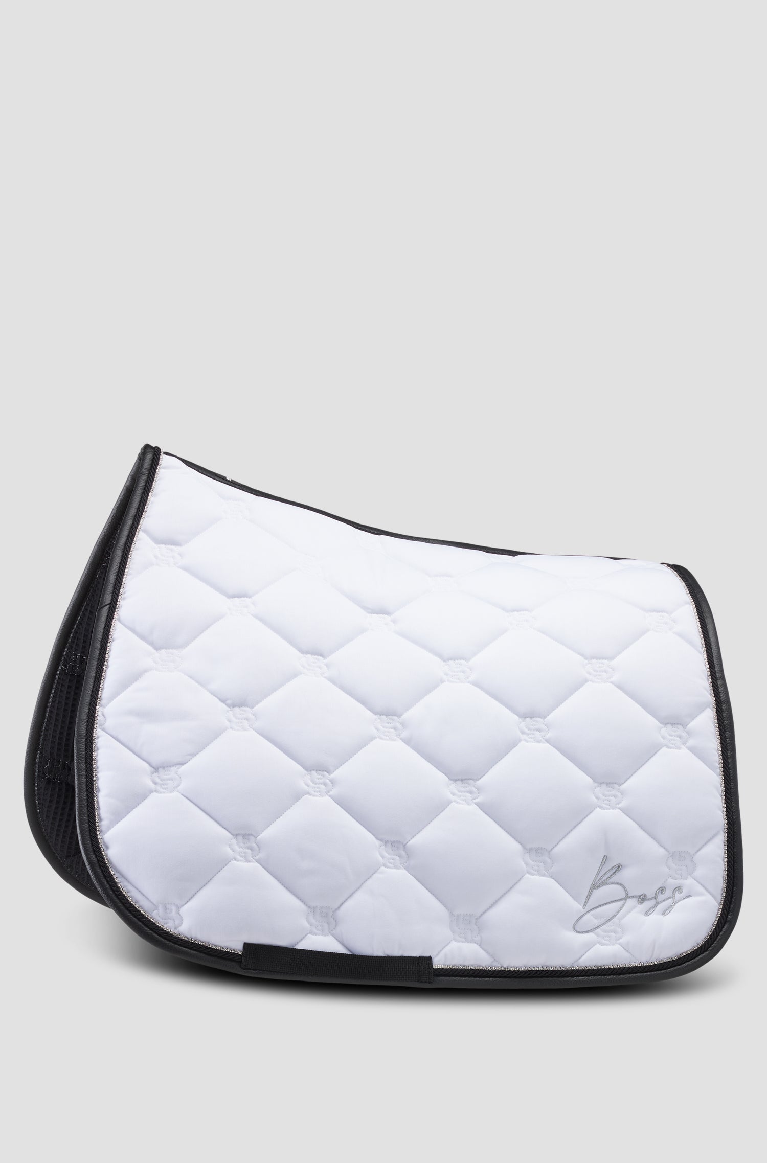 Tapis de selle Glitter Blanc Dressage - Boss Equestrian