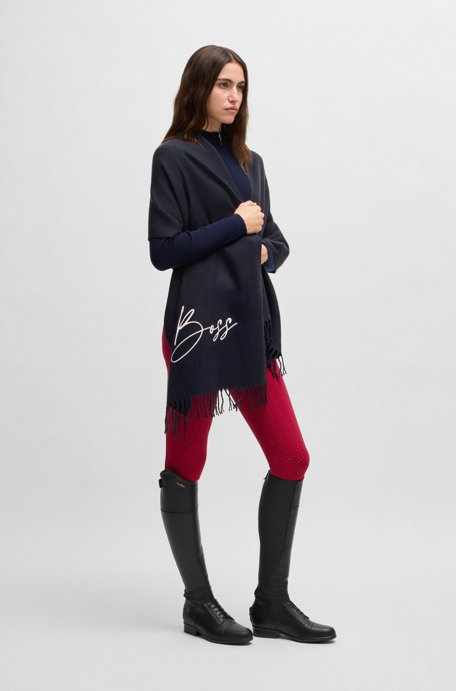 Echarpe Logo Bleu marine- Boss Equestrian
