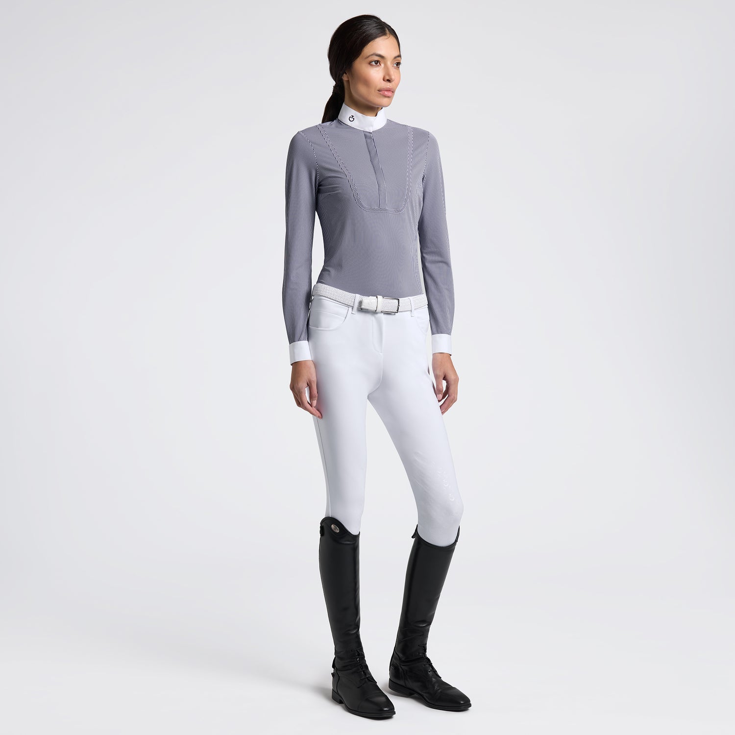 Chemise de concours manches longues à rayures - CAVALLERIA TOSCANA