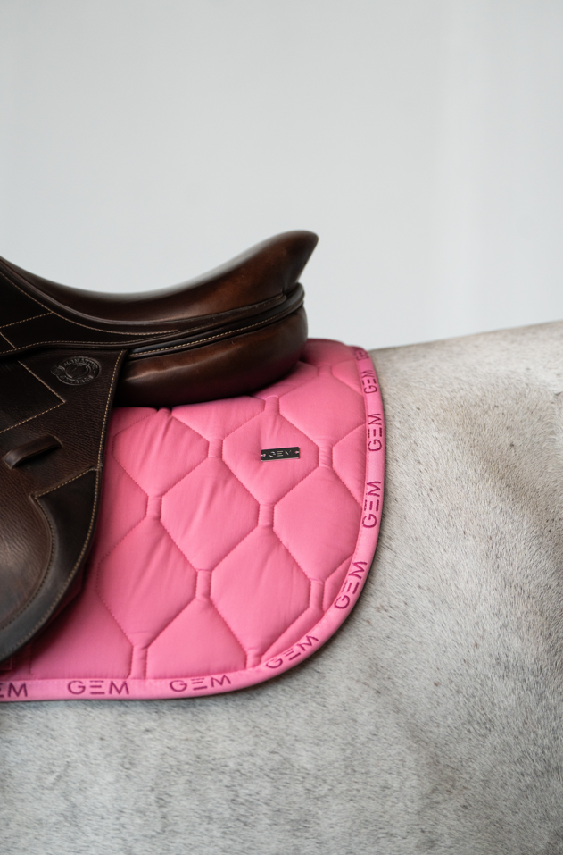 Tapis de selle LOVE Rose pailleté mixte - GEM