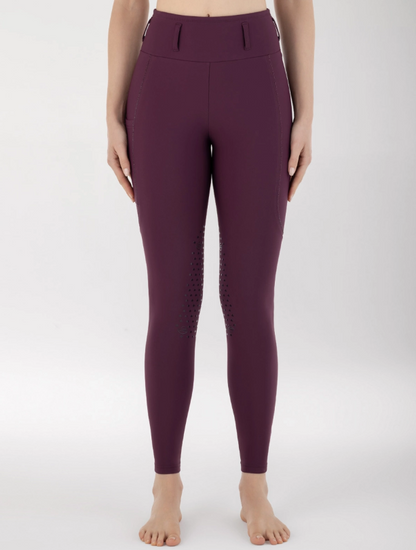 Legging hiver taille haute full grip Bordeaux GEGGIFH - EQUILINE