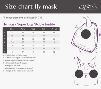 Masque anti-mouches Super bug Stable Buddy - QHP
