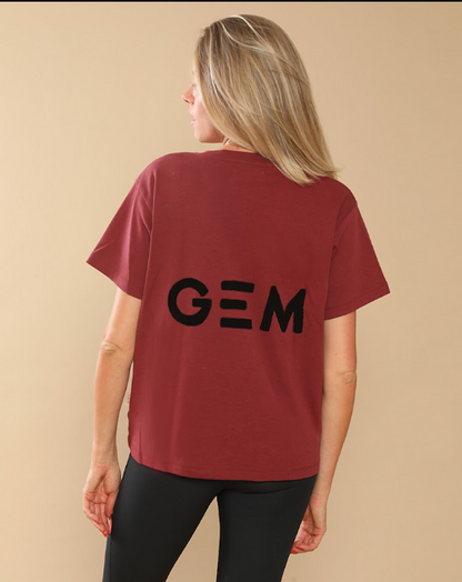 Tee-shirt Eclair bordeaux - GEM