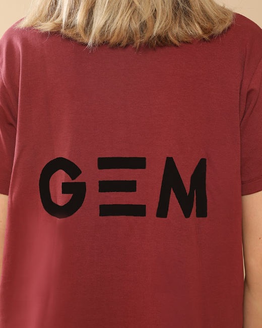 Tee-shirt Eclair bordeaux - GEM