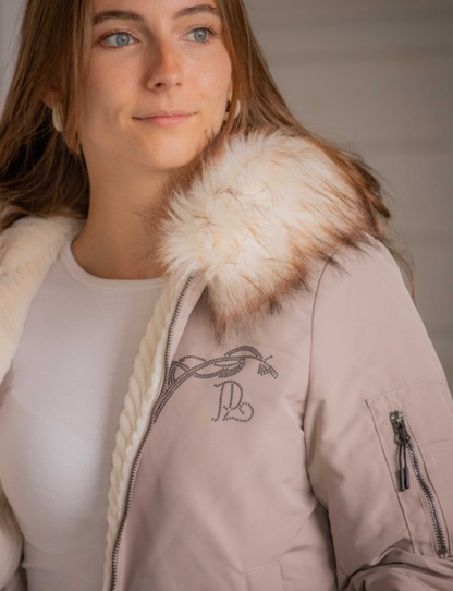 Bomber réversible Lyon écru et taupe - PENELOPE COLLECTION
