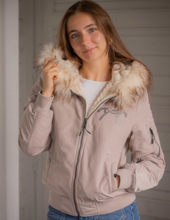 Bomber réversible Lyon écru et taupe - PENELOPE COLLECTION