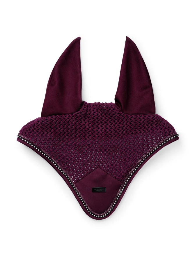 Bonnet anti-mouches Modern Crystal Mauve Wine - EQUESTRIAN STOCKHOLM