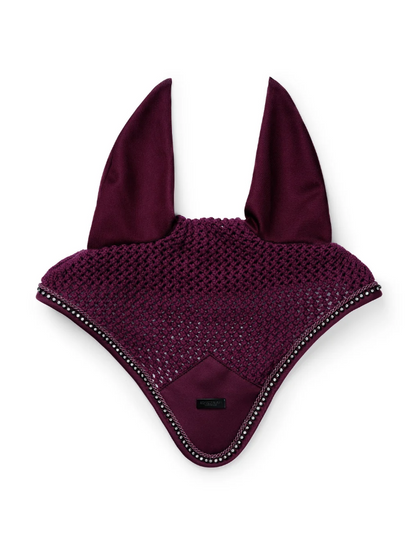 Bonnet anti-mouches Modern Crystal Mauve Wine - EQUESTRIAN STOCKHOLM