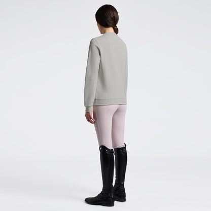 Sweat Crew Neck avec broderie florale Gris - CAVALLERIA TOSCANA