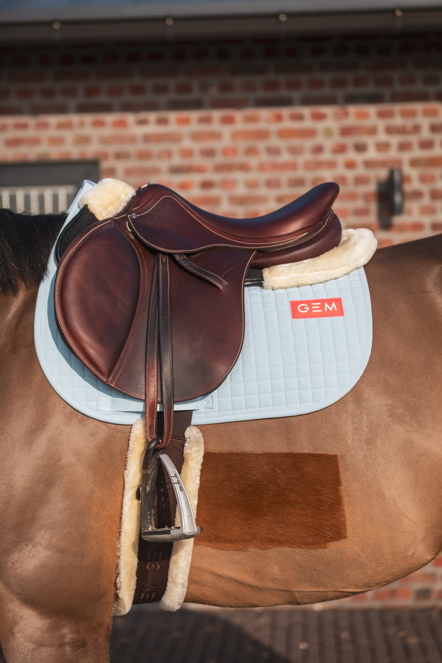 Tapis de selle Obstacle LEO Bleu ciel - GEM