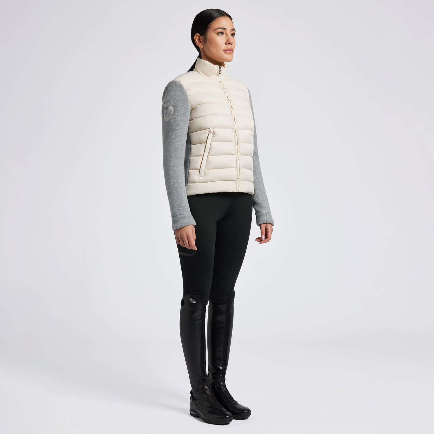Dark chocolate quilted down jacket - Cavalleria Toscana