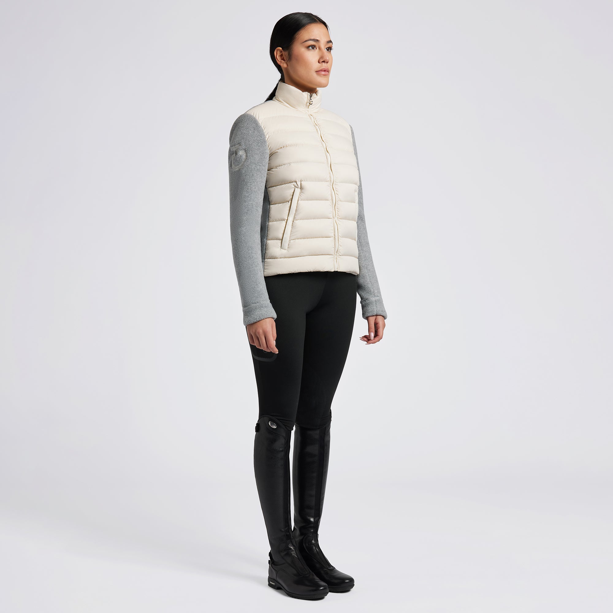 Dark chocolate quilted down jacket - Cavalleria Toscana
