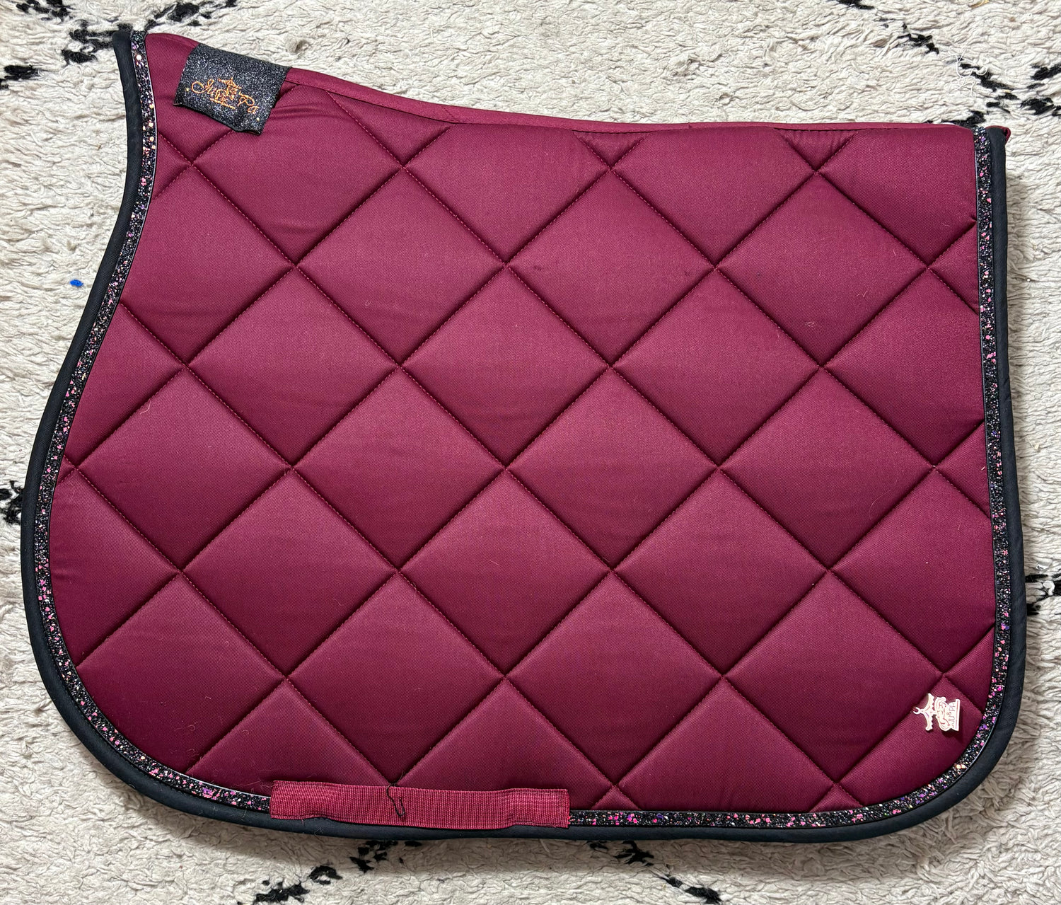 Tapis de selle Bordeaux galon Multicolore - JU&amp;PA