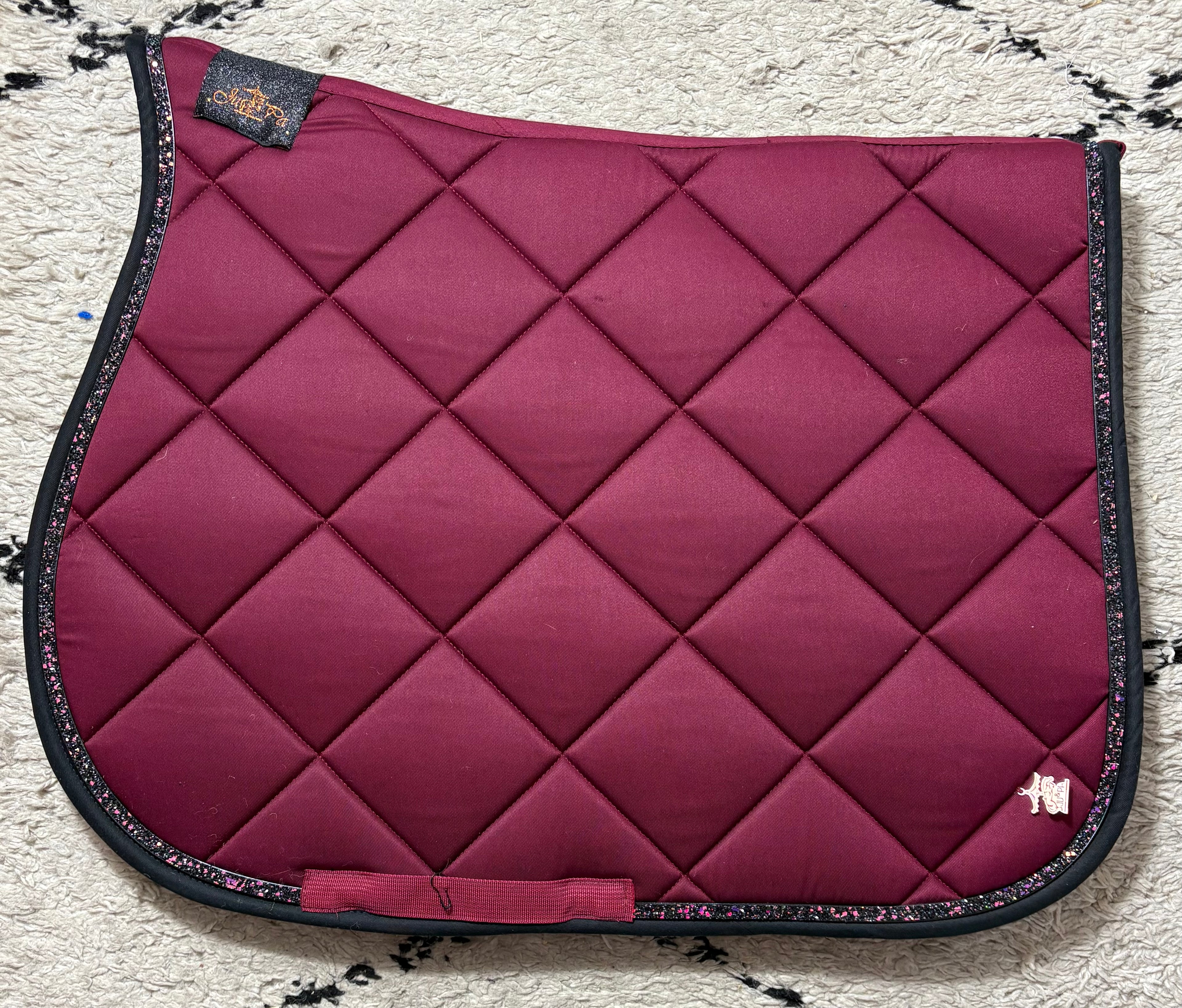 Tapis de selle Bordeaux galon Multicolore - JU&amp;PA