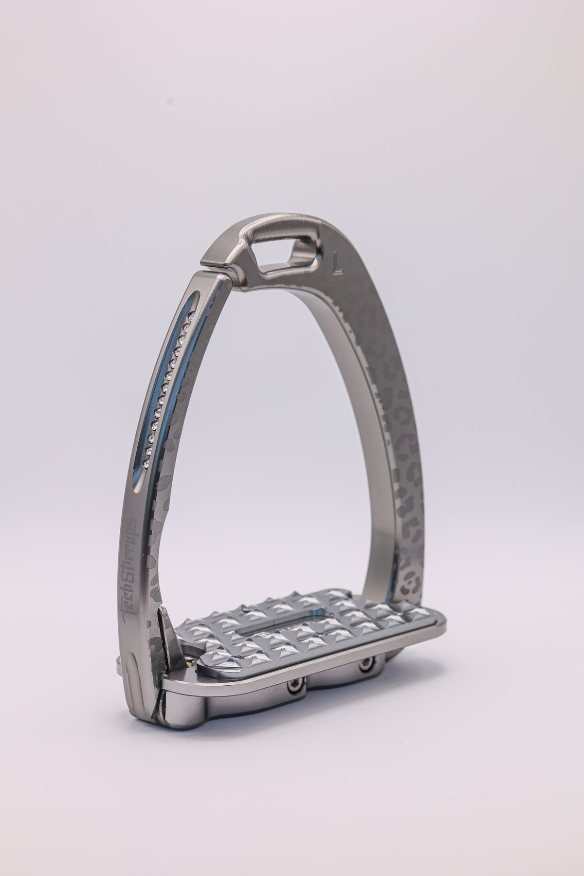 Etriers Untamed Leopard edition limitée Gris clair Swarovski - Tech Stirrup