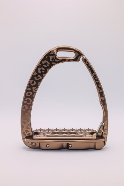 Etriers Untamed Leopard edition limitée Marron Swarovski - Tech Stirrup