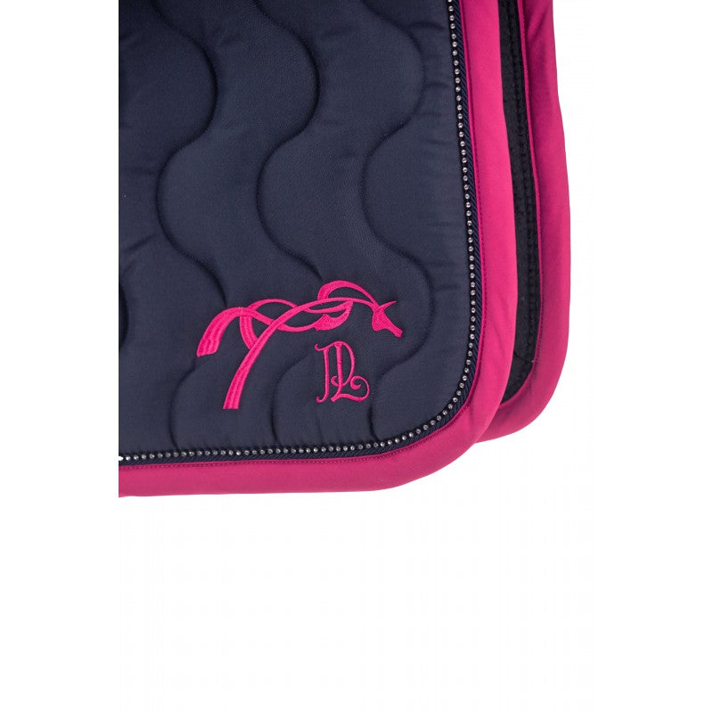 Tapis de selle Diamant Marine et Fuchsia - PENELOPE COLLECTION