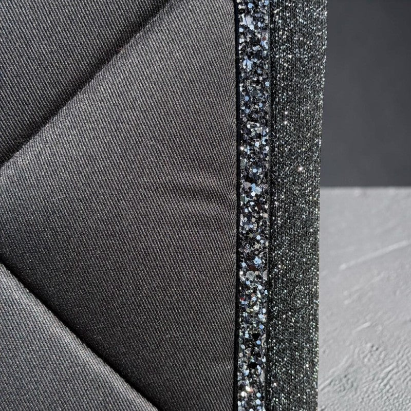 Tapis de selle bord lurex Noir - JU&amp;PA