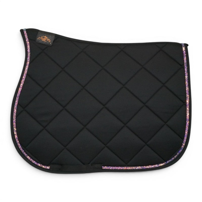 Tapis de selle Noir galon multicolore - JU&amp;PA