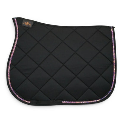 Tapis de selle Noir galon multicolore - JU&amp;PA